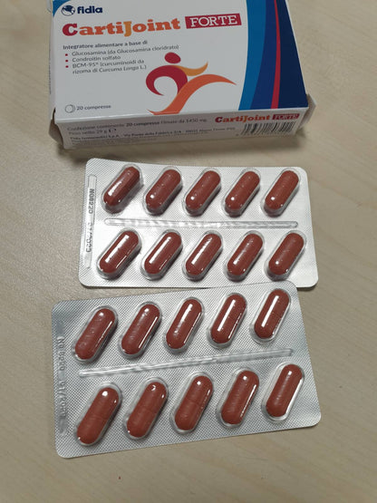 271814 - Fidia Farmaceutici CartiJoint FORTE, 20 tableta, Shtesë ushqimore për shëndetin e kyçeve, Pa gluten dhe pa laktozë
