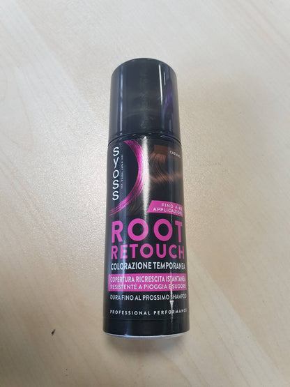 272344 - SYOSS Root Retouch Sprej për Ngjyrë të Përkohshme të Flokëve, Kafe 120 ml, Retushon flokët gri, rezistentë ndaj shiut dhe djersës, Deri në 40 aplikime