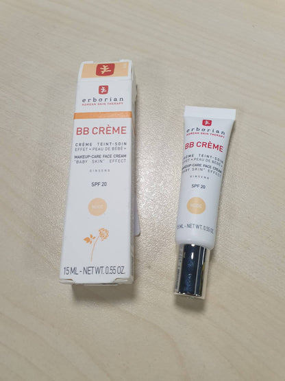 271668 - ERBORIAN Krem BB me Xhensen, 15 ml, krem perfeksionues 5-në-1, efekt SPF 20 për lëkurën e foshnjës