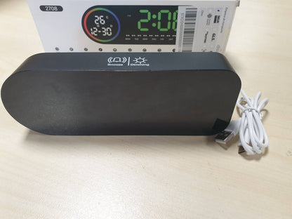 215945 - DIBONIUR Orë dixhitale me alarm LED, me energji USB/bateri