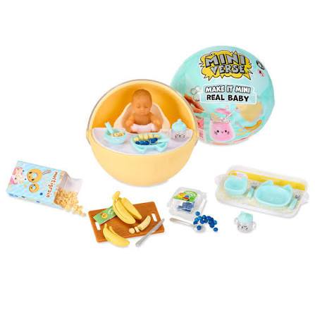 238723 -Make It Mini Real Baby – Make It Mini Baby Food Collectibles – Enë misterioze “blind box”, DIY, realiste, lojë dhe aksesorë, lodër për vajza, dhuratë për moshën mbi 8 vjeç, jo e ngrënshme.