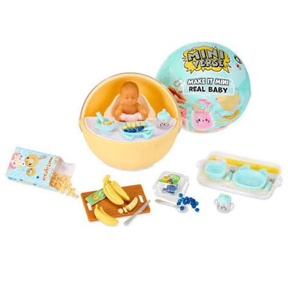 238723 -Make It Mini Real Baby – Make It Mini Baby Food Collectibles – Enë misterioze “blind box”, DIY, realiste, lojë dhe aksesorë, lodër për vajza, dhuratë për moshën mbi 8 vjeç, jo e ngrënshme.