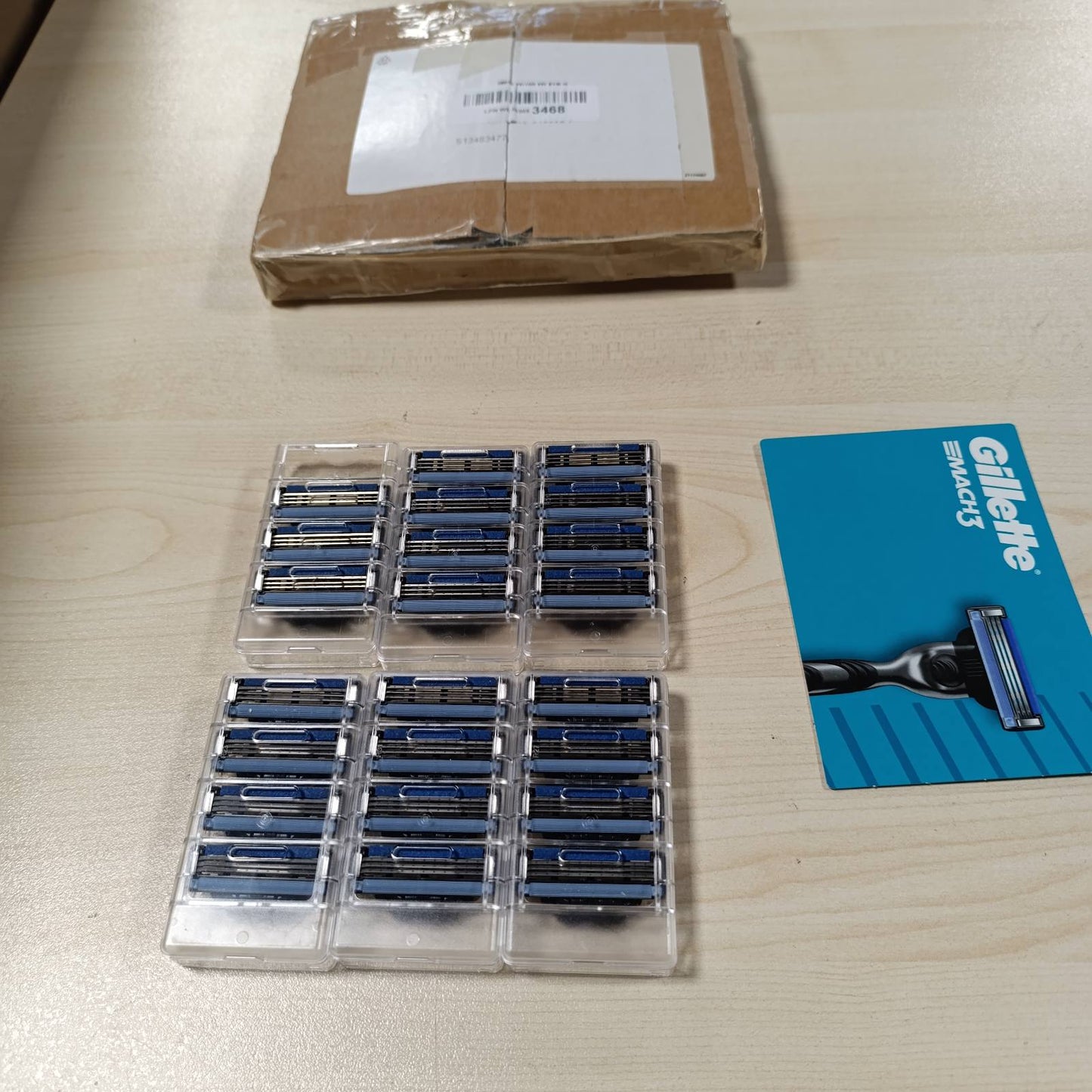 315742 - GILLETTE Mach3 Bazë 24 Tehe Mbushëse për Briskun Mach 3 për Mjekër, me Shirit Lubrifikues për Rrëshqitje të Butë