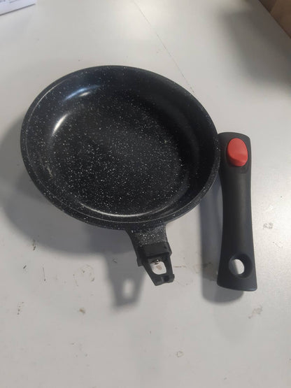 222436 - KAMBERG Tigan 20cm, dorezë e lëvizshme, alumini i derdhur, veshje me efekt guri, pa PFOA, i zi