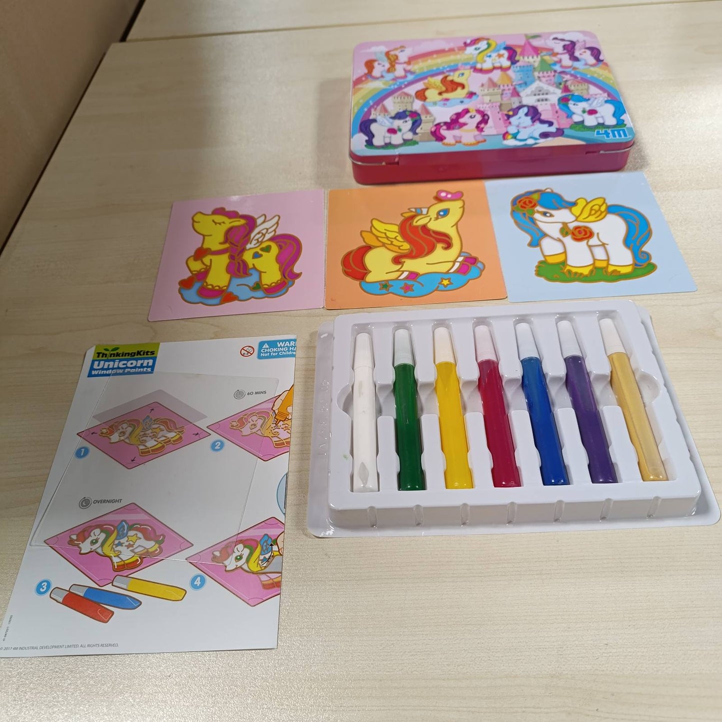 293517 - Set Ngjitës për Dritare 4M me Njëbrirësh, Set Kreativ për Fëmijë, Lyeni dhe Dekoroni Dritaret me Njëbrirësh Magjikë