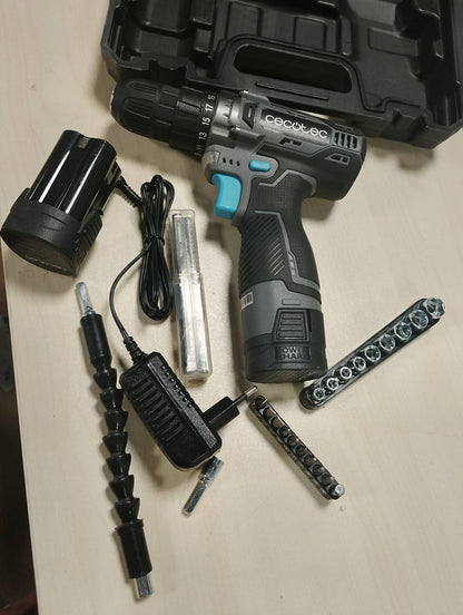 292735 - CECOTEC Sharrëxhi pa tel PowerForce 1620 Easy Hand, 16V 2000mAh, 2 nivele shpejtësie deri në 1500rpm, çift rrotullues 38Nm, përfshin çantën e mbajtjes dhe aksesorët