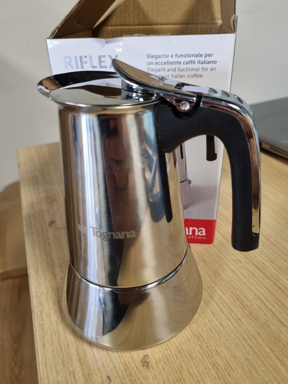 187994 - TOGA RIFLEX Moka Pot për induksion, kapaciteti 4 filxhanë