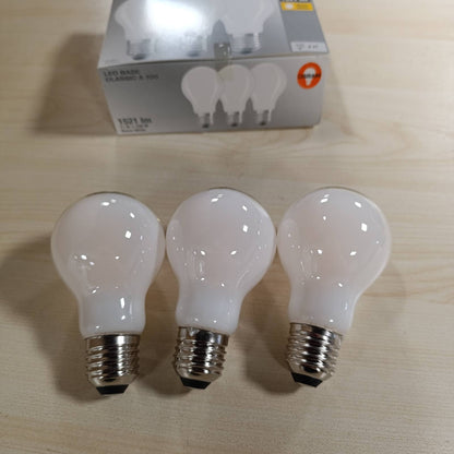 187826 - OSRAM LED BASE Classic A100, Llambë LED me Filament Qelqi të Açaruar, Baza E27, e Bardhë e Ngrohtë (2700K), 1521 Lumen, Zëvendëson Llambat 100W, Pako me 3