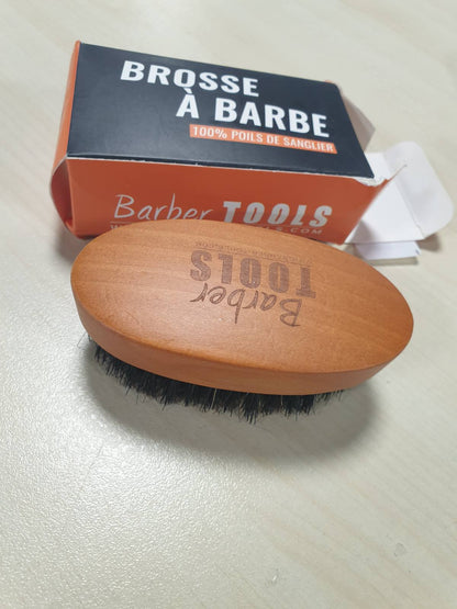 272075 - BARBER TOOLS, Furçë për Mjekër dhe Mustaqe, e Bërë nga Dru Ahu