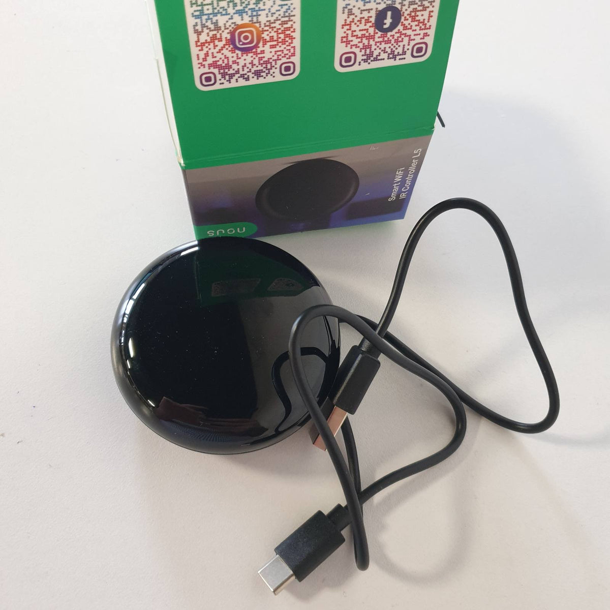309148 - NOUS L5 Tuya Smart Hub IR, Pajisje të pajtueshme me Google Home Alexa, Telekomandë Wi-Fi, WiFi 2.4GHz, Dimensoni 10 x 10 x 3 cm