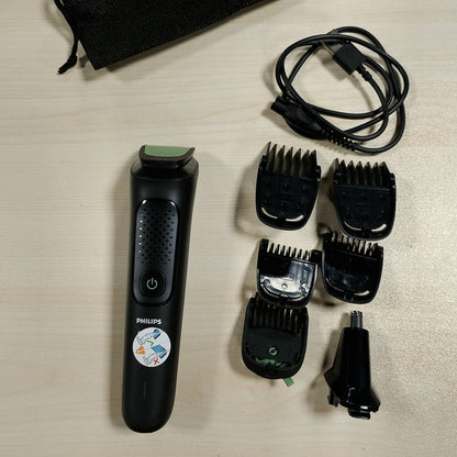 296709 - PHILIPS Makinë prerëse 7-në-1 Multigroom Series 3000, Modeli MG3930/15, 10 cilësime gjatësie, tehe vetë-mprehëse