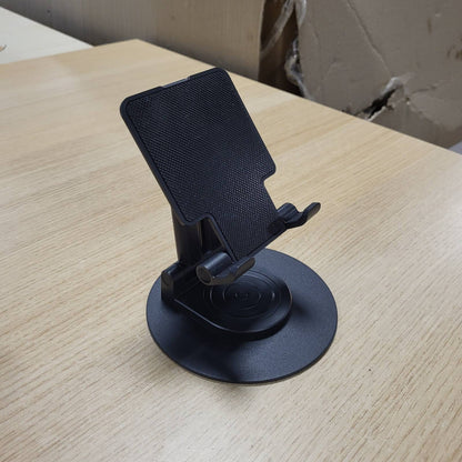 299906 - BHHB Mbajtëse Telefoni Celular e Rregullueshme, Mbështetëse Tavoline, me Bazë Rrotulluese 360 Gradë, për Telefona Smartphone, iPad Mini, Kindle (E Zezë)