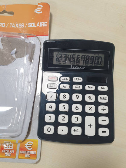 276982 - Lexibook Kalkulator Zyre me 10 Shifra dhe Konvertues Euro, i Zi, EL226