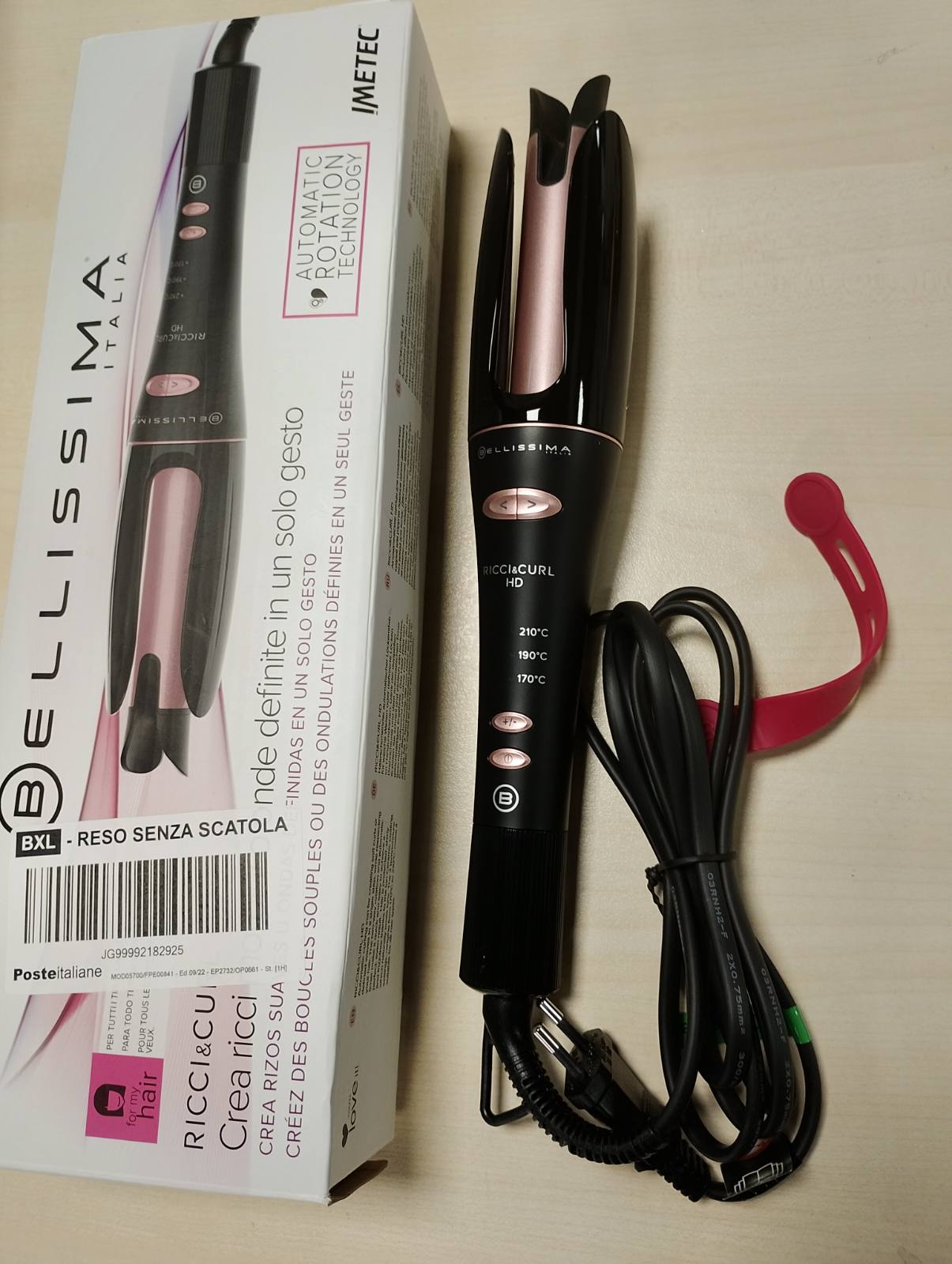 271135 - BELLISSIMA IMETEC Ricci&Curl HD, Hekur kaçurrelash, Rrotullim automatik dypalësh, Jon qeramik