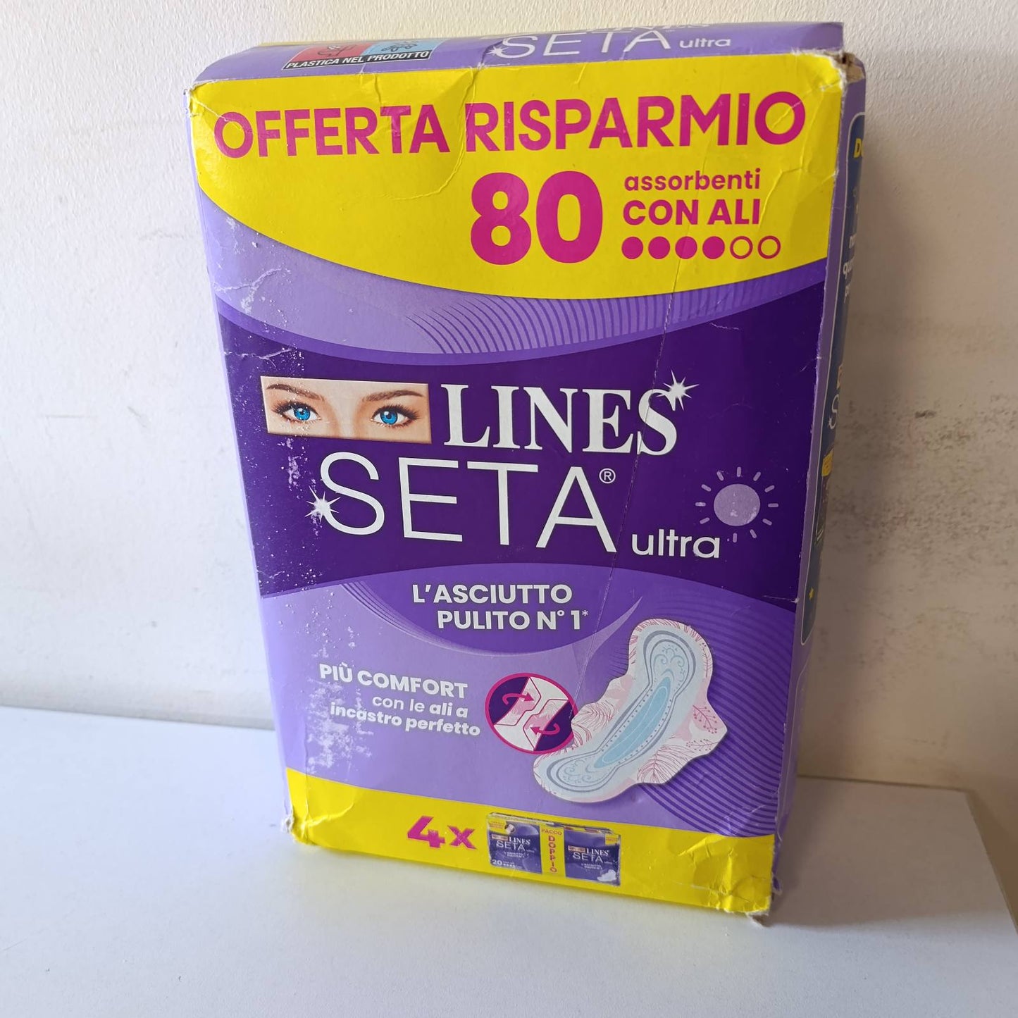 272092 - SETTA Peshqirë për tigan Lines ULTRA DAY me krahë, përshtatje perfekte, pako stok 80 copë