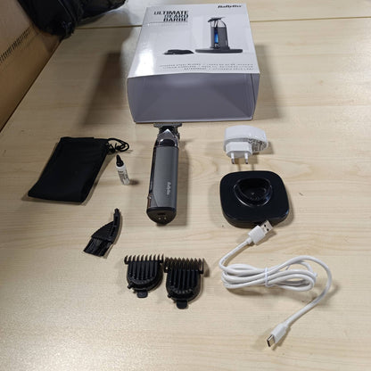 271169 - BABYLISS Prerëse metalike për mjekër Super-X, teh çeliku japonez, ekran dixhital, bateri litiumi, 5 orë jetëgjatësi baterie, rezistente ndaj ujit, T996E