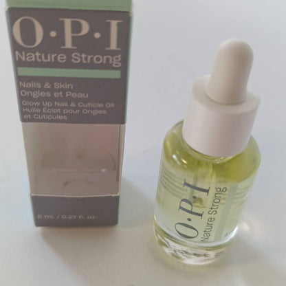 302358 - OPI Nature Strong Skincare Glow Up Nail and Cuticle Oil - Vaj për thonj dhe kutikula me vitaminë E, 8ml