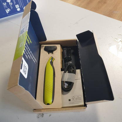 289724 - PHILIPS Makinë rroje dhe prerëse mjekre elektrike origjinale OneBlade 360, 2 tehe 360, 3 krehër mjekre (1, 3, 5 mm), QP2724/31