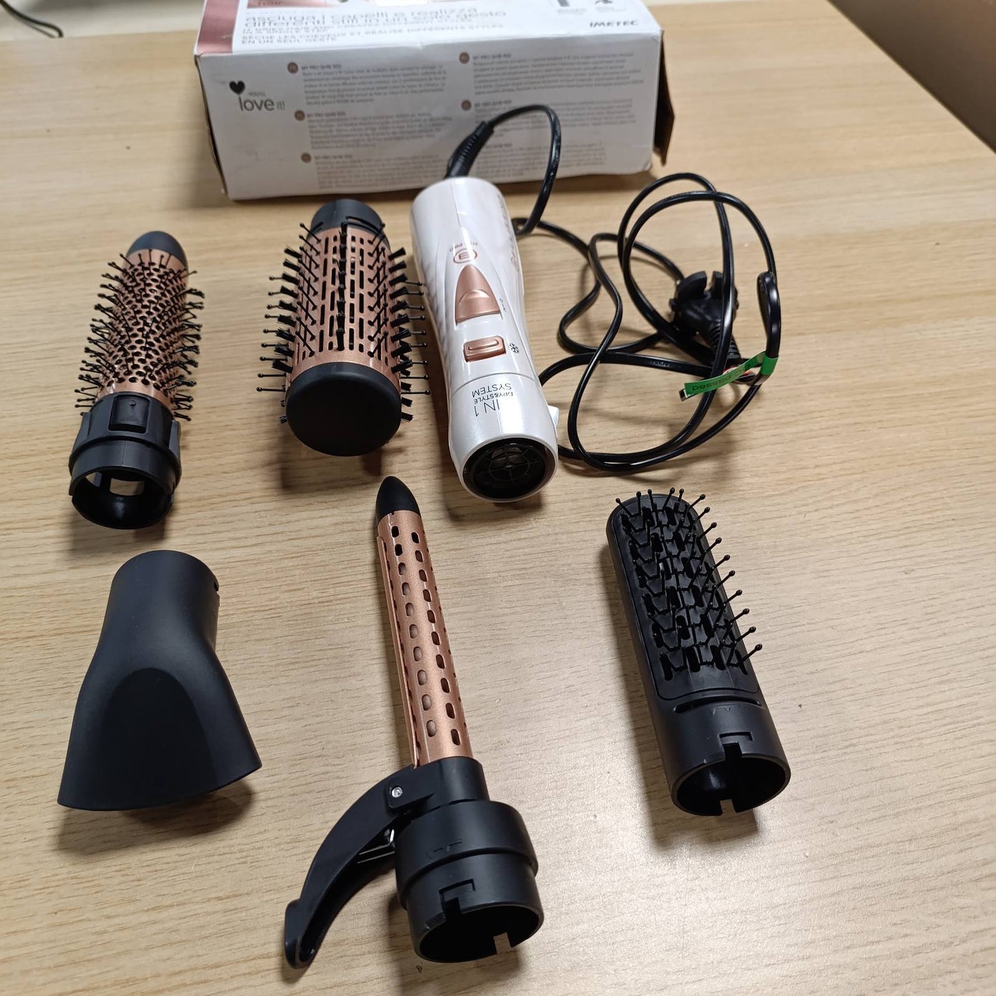 321094 - BELLISSIMA IMETEC GH18 1100, Furçë me ajër të nxehtë 5-në-1, 1100W, material plastik