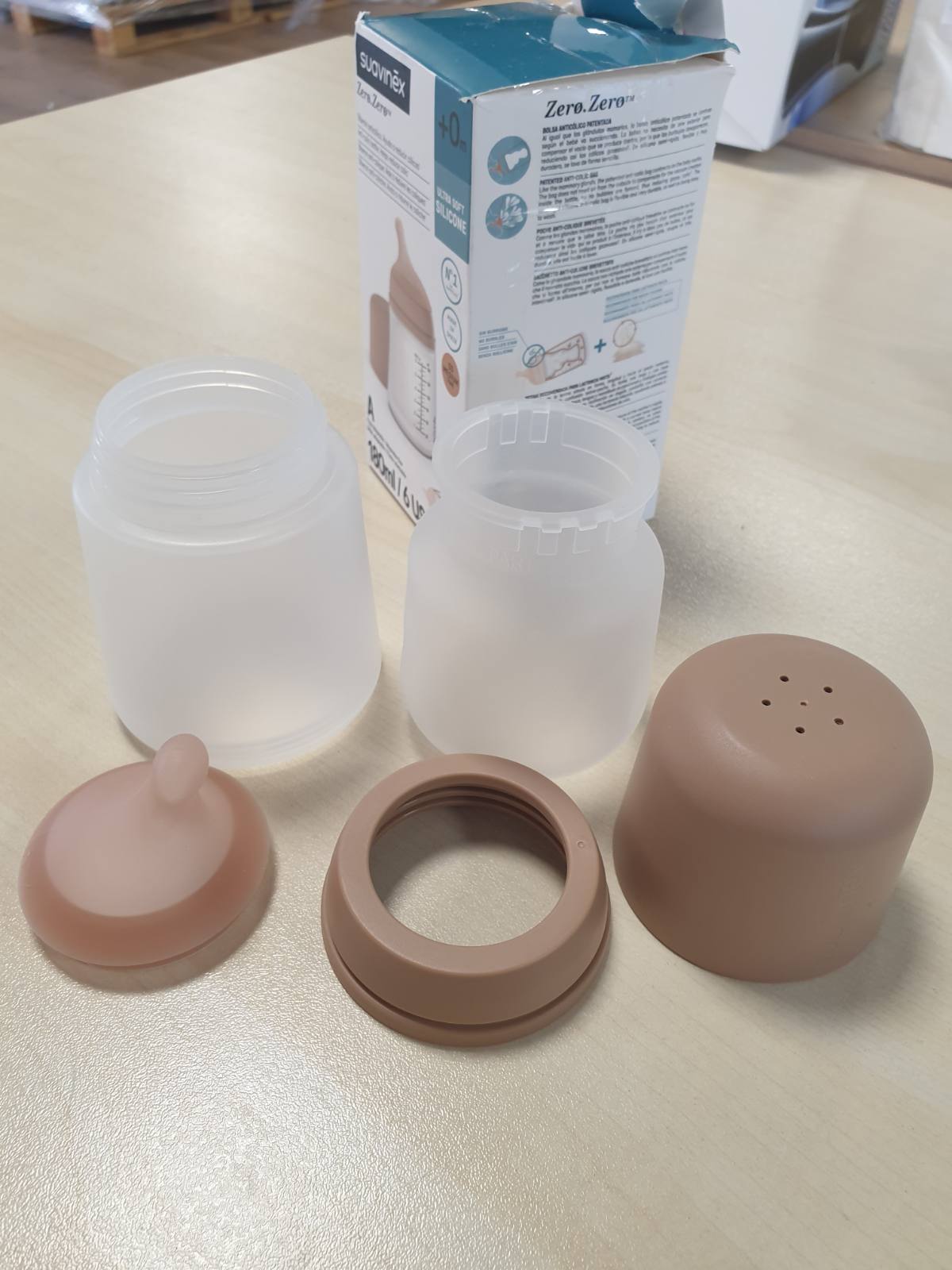 290180 - SUAVINEX Shishe Zero Zero Anti-Kolik, Silikon, +0 Muaj, 180 ml