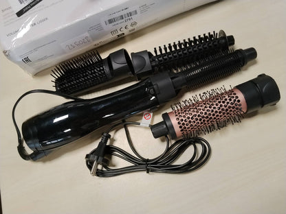 320952 - BABYLISS Smooth Finish 1200, Furçë me ajër të nxehtë 4-në-1, Teknologji Jonike dhe Qeramike, 4 aksesorë, 1200W, Ngjyra: E zezë/Rozë, AS122E