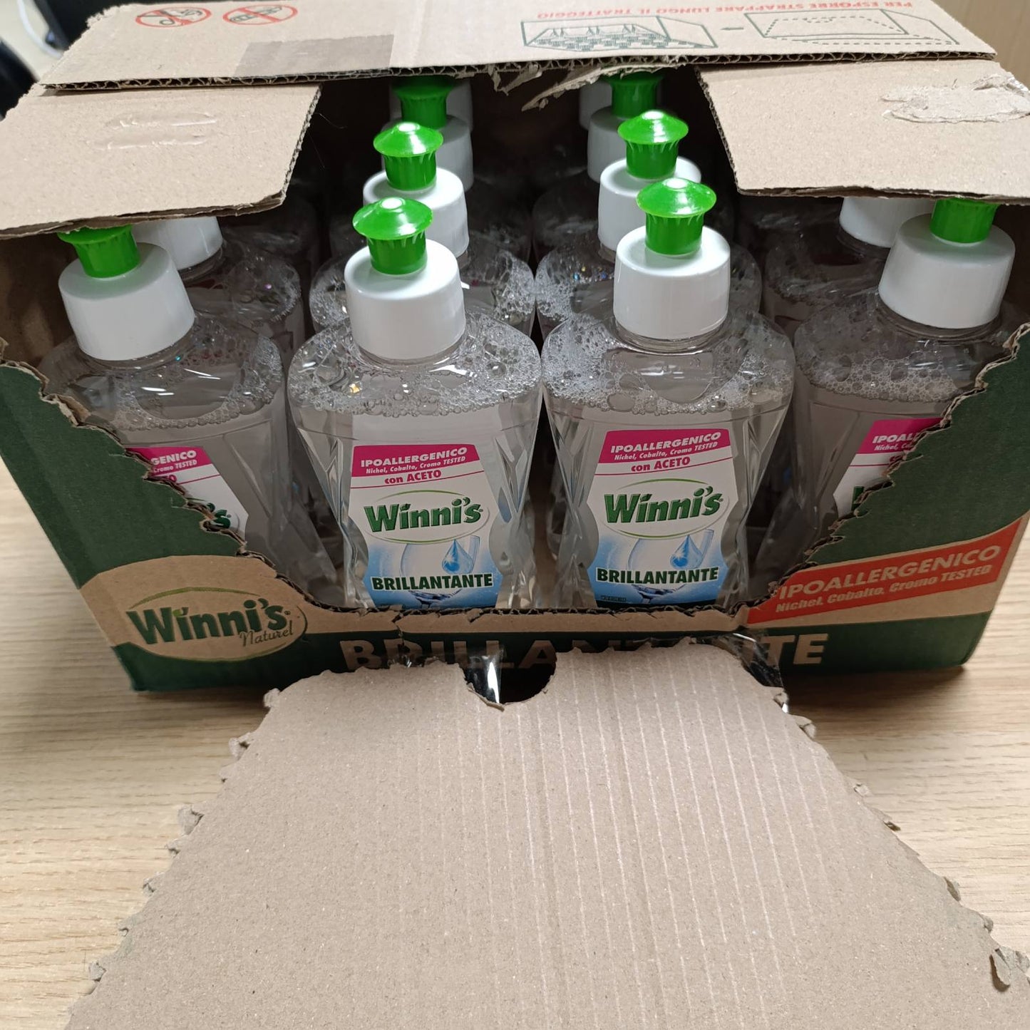 289884 - WINNI'S Shtesë Hipoalergjike për Shpëlarje Lavastoviljesh, 250ml x 16 Paketa, me Uthull Natyrale Organike