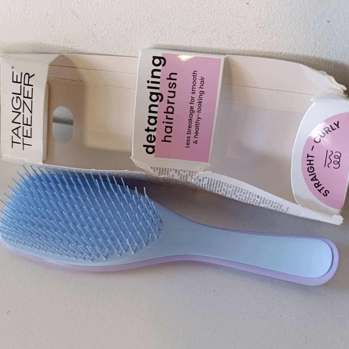 317541 - TANGLE TEEZER Furçë flokësh Ultimate Detangler, për flokë të lagur dhe të thatë, qime me dy nivele, ngjyrë vjollcë, blu e reve