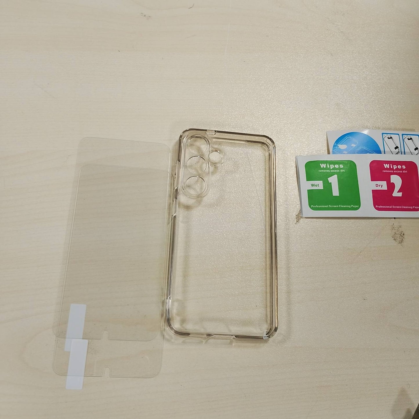 274660 - ivoler Mbrojtëse transparente anti-verdhë për Samsung Galaxy S24 5G me 2 mbrojtëse ekrani prej qelqi të temperuar, Rezistente ndaj goditjeve