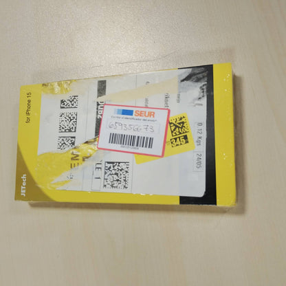 274706 - JETech Mbrojtës Ekrani për iPhone 15 6.1 inç, pa flluska, xham i temperuar, me kornizë të lehtë instalimi, HD transparent, pako me 2 copë