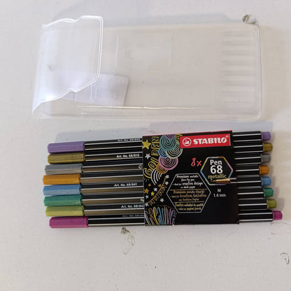 274129 - STABILO Shënues metalik premium Stilolaps 68, Set me 8 ngjyra metalike