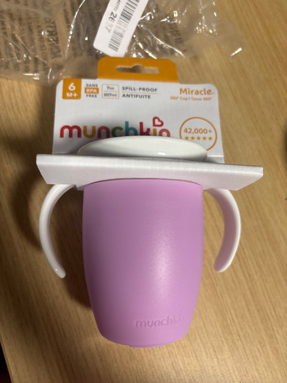 318534 - MUNCHKIN Gotë Pirjeje Miracle 360° për Foshnje dhe Fëmijë të Vegjël, 207 ml, Vjollcë, pa BPA, e papërshkueshme nga rrjedhjet