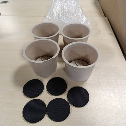 288746 - MIIX HOME Ngjitës shtrati prej fibre bambuje 10 cm, Set me 4 copë, Bezhë