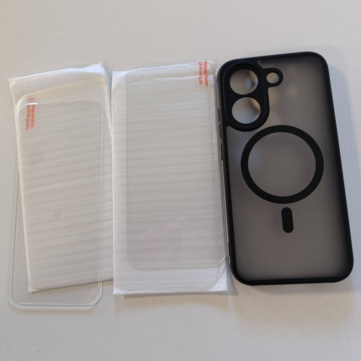 320429 - EFFCOTUO Mbështjellës Magnetik për Xiaomi Poco X8 Pro 5G me MagSafe, përfshin 2 mbrojtës ekrani prej xhami të temperuar, mbulesë akrilike mat transparente