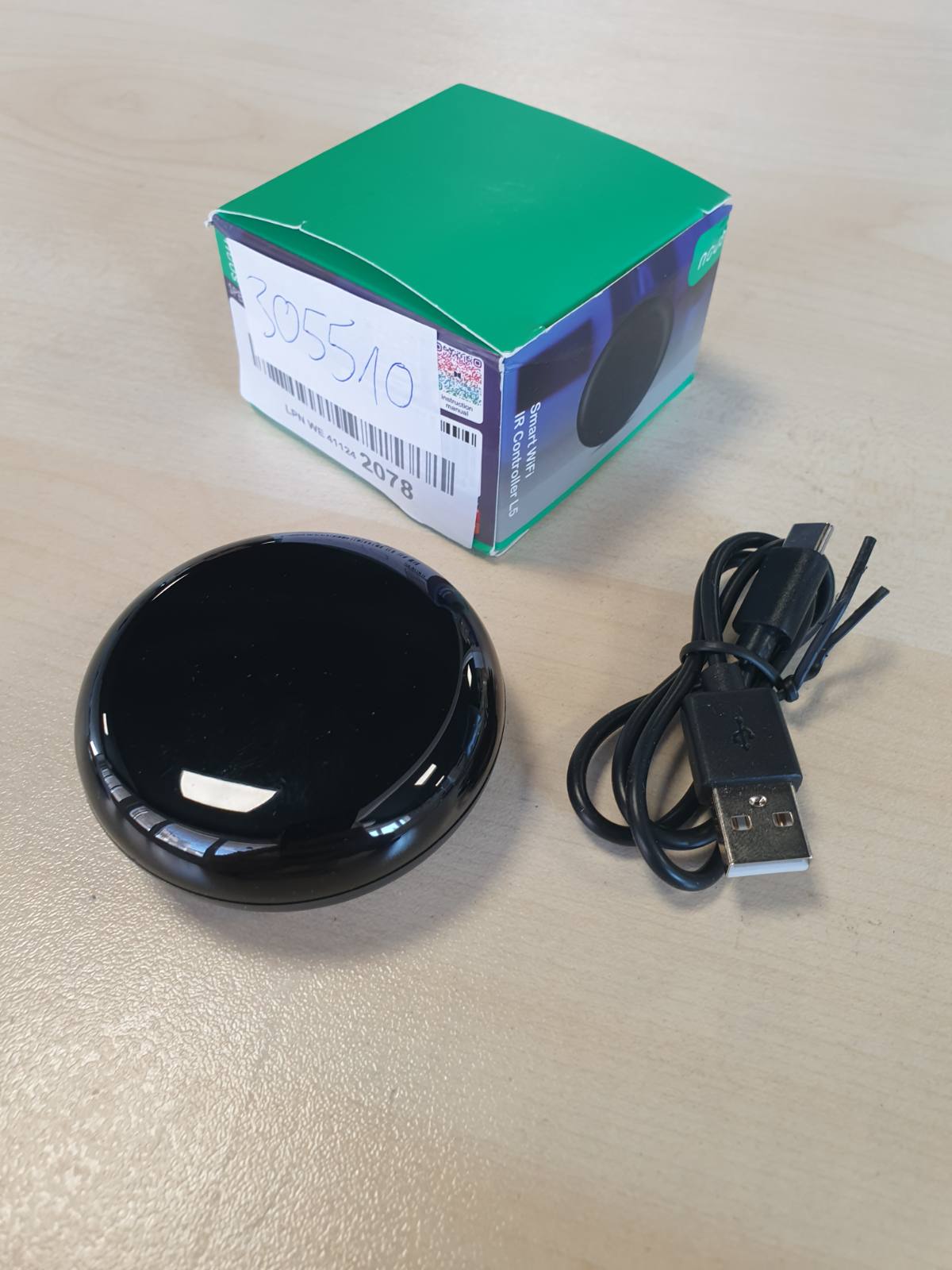 305510 - NOUS L5 Tuya Smart Hub IR, Pajisje të pajtueshme me Google Home Alexa, Telekomandë Wi-Fi, WiFi 2.4GHz, Dimensoni 10 x 10 x 3 cm