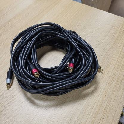 305505 - AMAZON BASICS Kabllo audio 2-Mashkull në 2-Mashkull RCA, 10 m, ngjyrë e zezë