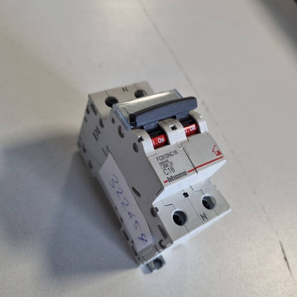322654 - BTICINO Ndërprerës Magnetotermal SFC810NC16, për mbrojtje nga qarqet e shkurtra dhe mbingarkesat, 2 Module DIN