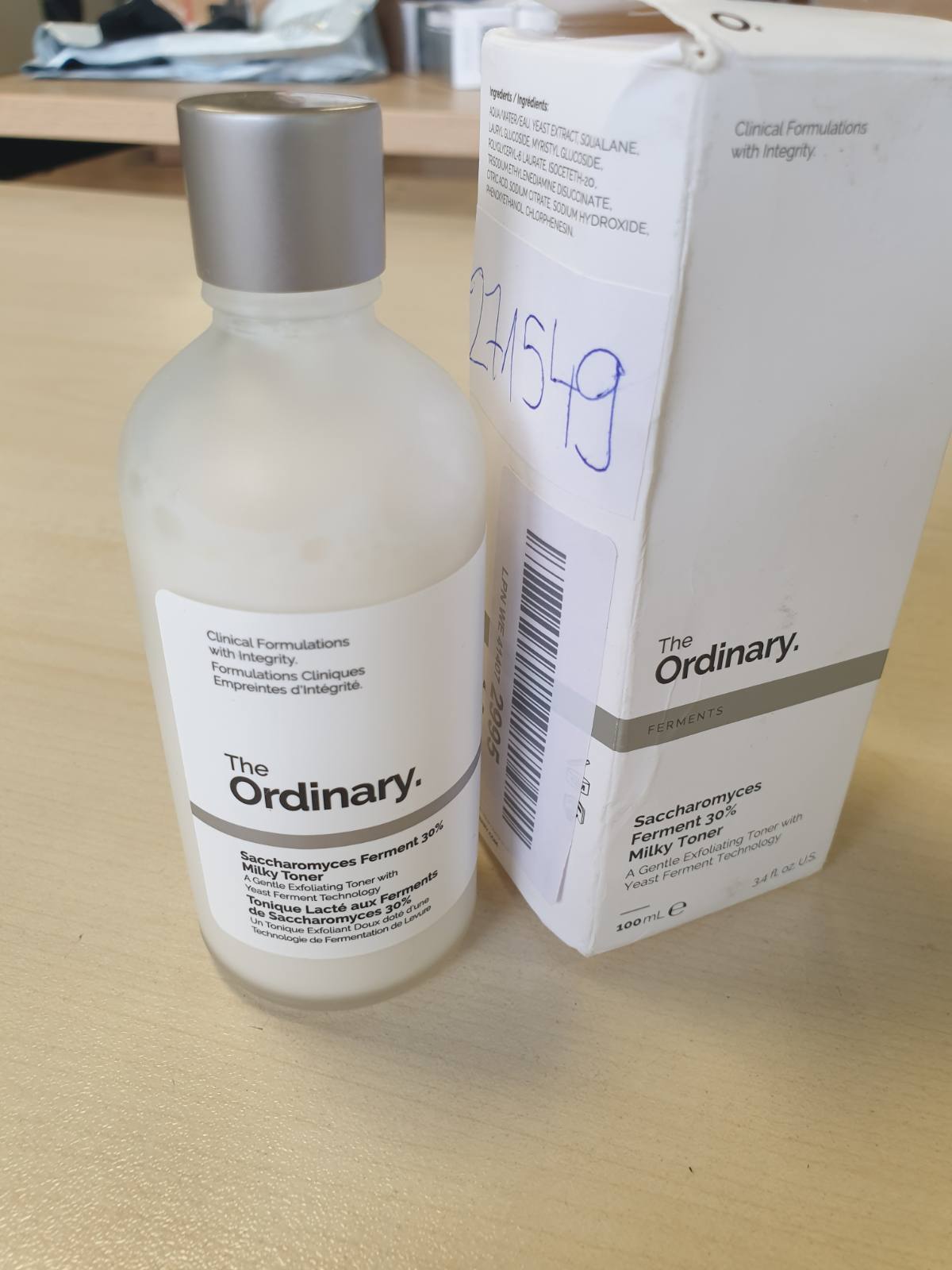 271549 - ORDINARY Tonik qumështor me ferment Saccharomyces 30% - 100ml, eksfolion dhe hidraton për një lëkurë më të lëmuar dhe më të ndritshme