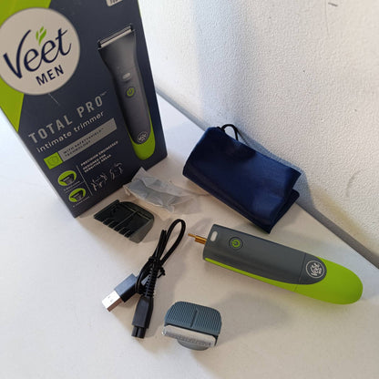 271298 - VEET Makinë prerëse intime TOTAL PRO, brisk elektrik për trupin dhe zonat intime, 1 kokë për zonën intime dhe trupin, 2 krehëra udhëzues, Shkurtim preciz, pa tel