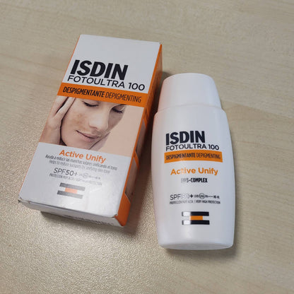 271691 - ISDIN Krem Fotoultra 100 Active Unify SPF 50+, 50 ml, Veprim të trefishtë depigmentues