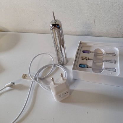 271061 - LAIFEN Furçë dhëmbësh elektrike Wave, Furçë dhëmbësh sonike me 3 koka furçe, e papërshkueshme nga uji IPX7, çelik inox