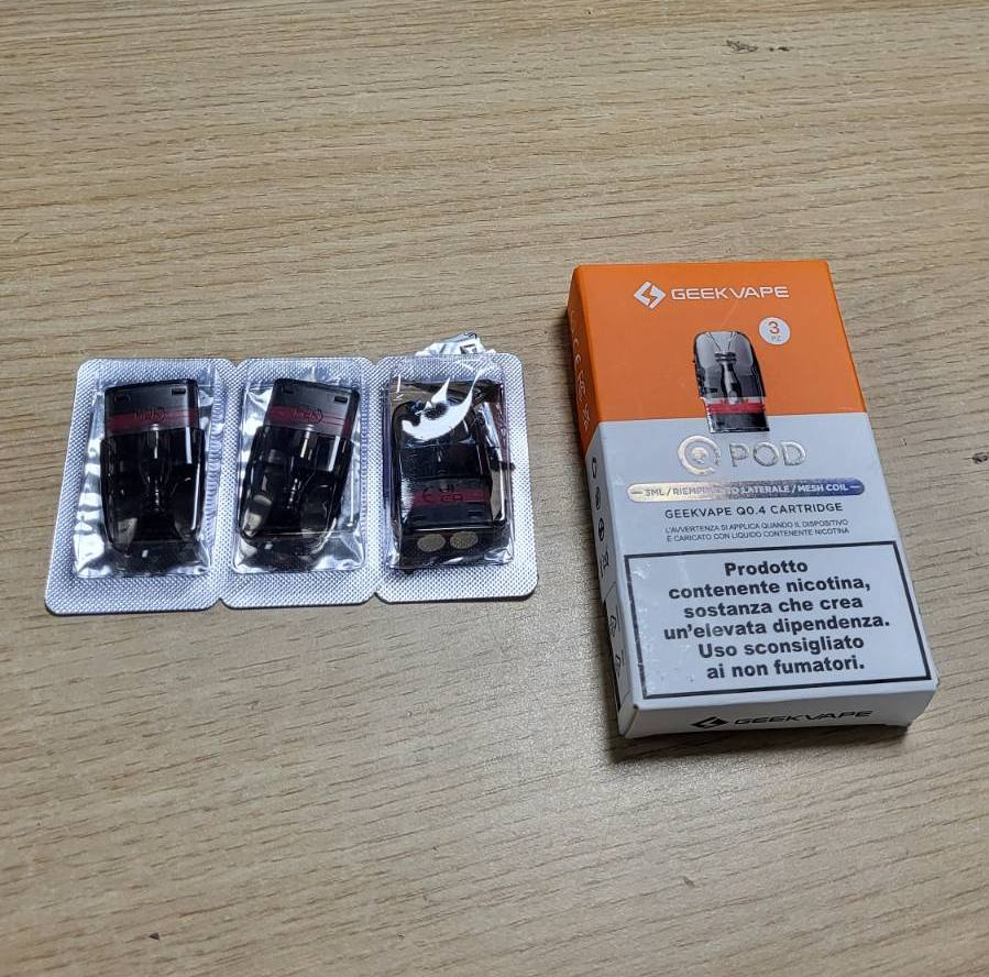 321948 - GEEKVAPE - Q Pod 3ml (Mbushje anësore) 0.4ohm/0.6ohm/0.8ohm për cigare elektronike GeekVape Sonder Q2 / Digi Max/Wenax Q Pro, pa nikotinë, pa lëng elektronik