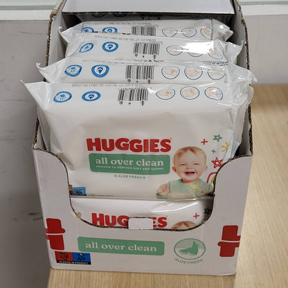 303252 - HUGGIES - Peceta për fëmijë, 560 peceta të lagura, 99% ujë i pastër, 65% fibra natyrale (10x56)
