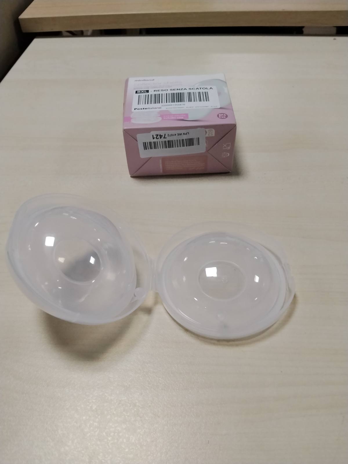303742 - MINILAND Guaska për Mbledhjen e Qumështit të Gjirit, Mbledhës i Qumështit të Gjirit, për Ushqyerjen me Gji, i Ripërdorshëm, Kapacitet 20 ml, Pako me 2, Diskrete, Zbrazje e Lehtë, Pa BPA