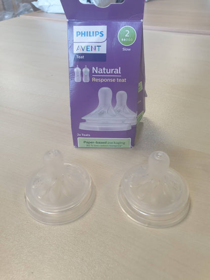 321937 - PHILIPS AVENT - Thithë Natural Response me Valvul Anti-Kolikë, Rrjedhje e Ngadaltë (Rrjedhje 2), Pako me 2, SCY962/02