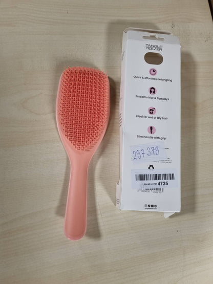 297379 - TANGLE TEEZER Furçë flokësh Large Ultimate Detangler, për flokë të lagur dhe të thatë, për flokë të trashë, kaçurrelë dhe të gjatë, Qimet me dy nivele, Peach