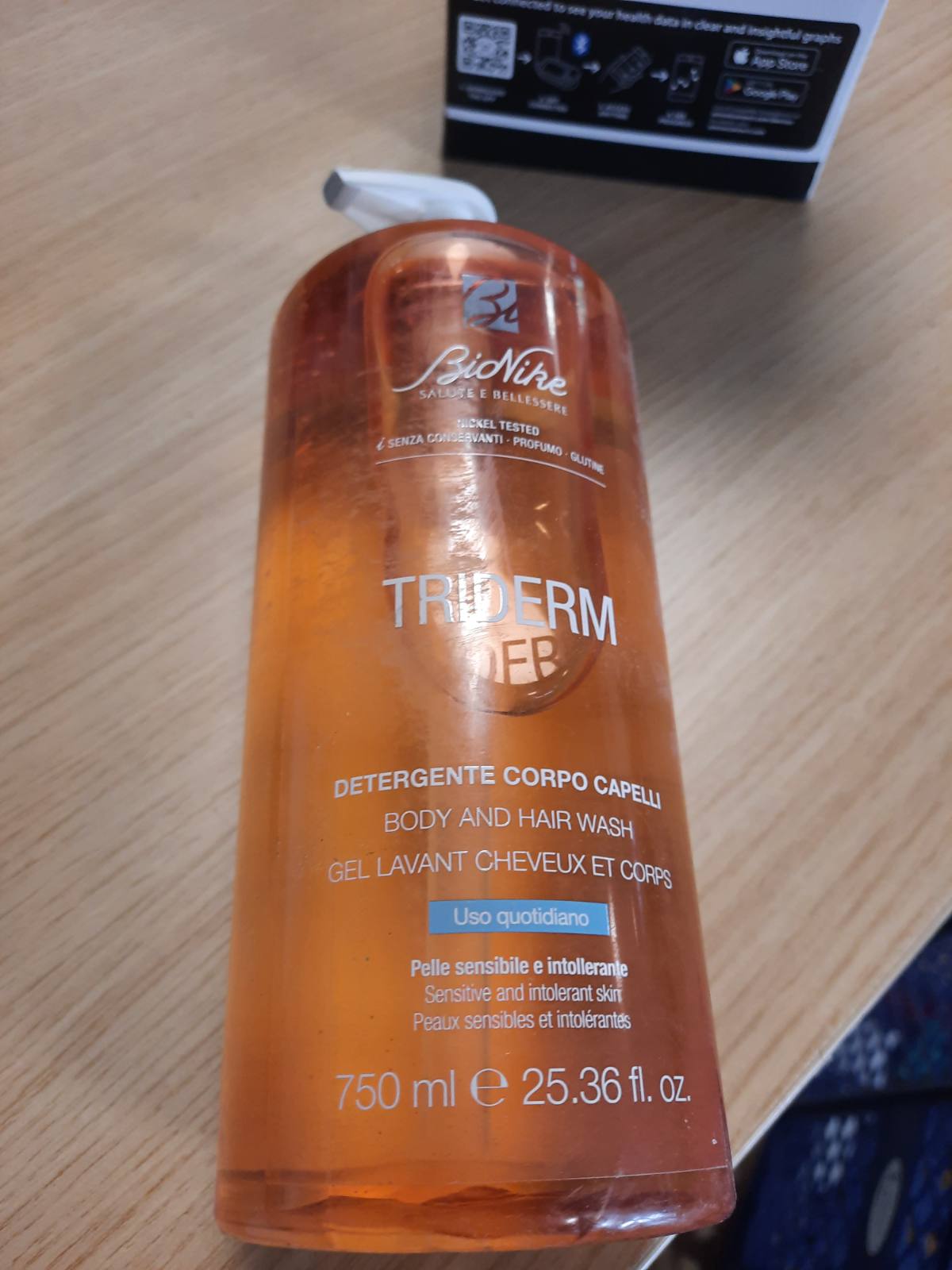 303484 - BIONIKE TRIDERM - Xhel Dushi Delikat - 750 ml - pH Fiziologjik - I përshtatshëm për Lëkurë të Ndjeshme