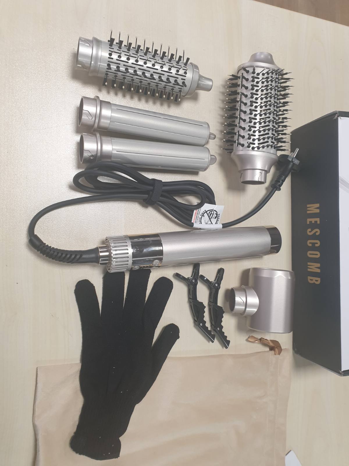 320968 - MESCOMB Furçë tharëse flokësh Air Styler 5 në 1 për volum dhe flokë kaçurrela të drejta