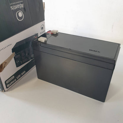 308859 - ATLANTIS BATERI PLUMB 12V 9Ah (VRLA), për UPS, mbikëqyrje video, sisteme alarmi, lidhje faston F2 6.3 mm
