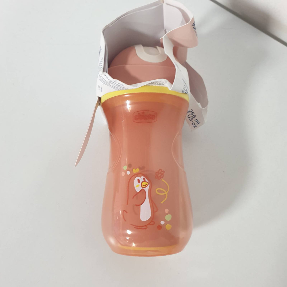 306695 - CHICCO Gotë me grykë silikoni Sport Cup për foshnje mbi 14 muaj, 266 ml, silikon, kashtë fleksibile, pa BPA, rozë