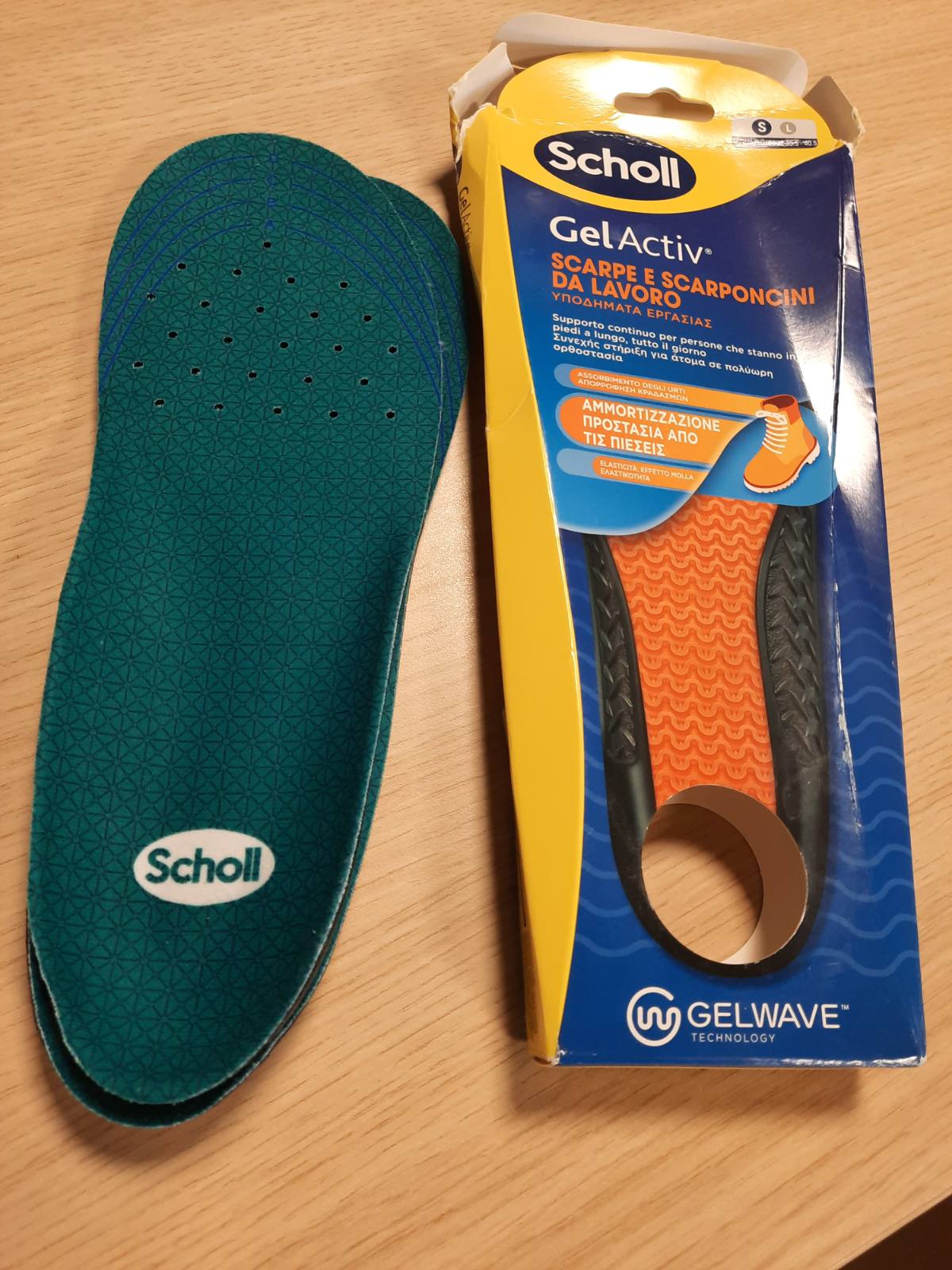 290151 - DR. SCHOLL Sholla të brendshme GelActiv për këpucë pune dhe çizme, Teknologji GelWave, Madhësia 35.5-40.5